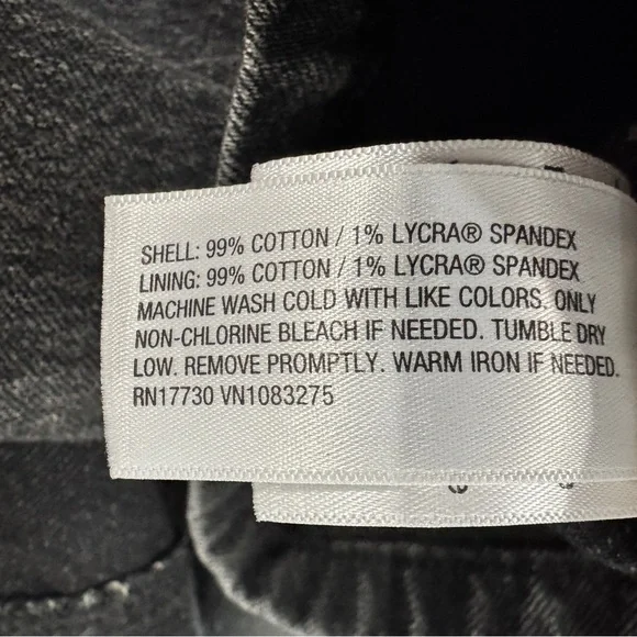 Universal Thread Denim Jumpsuit Sz 16 Black Barrel Leg Zip Up Long Sleeve - Picture 13 of 16